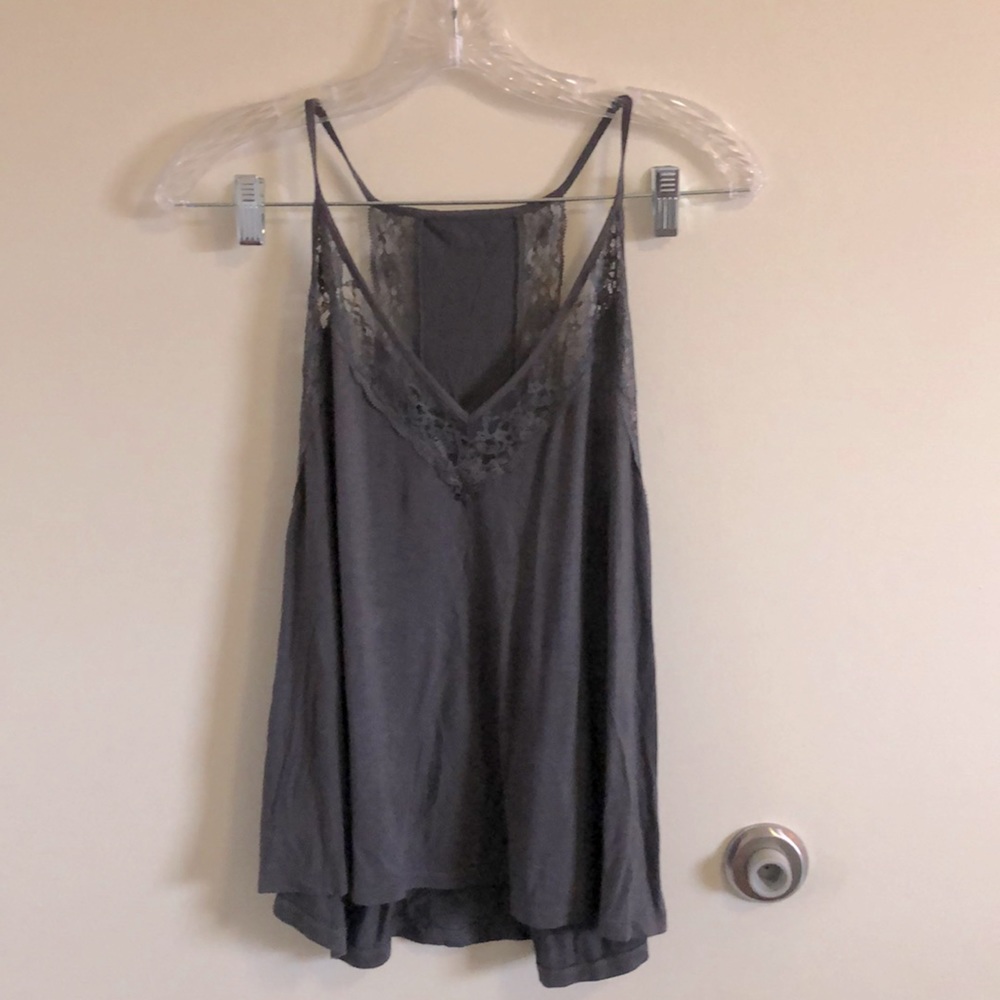 Lace Trim V-Neck Tank Top